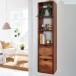 Hängeregal >WL6.522< in Sheesham, Massivholz - 35x150x30cm (BxHxT)