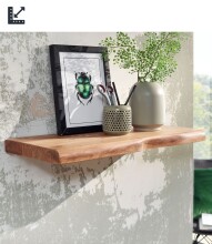 Wandboard >WL6.513< in Akazie, Massivholz - 40 bis...