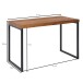 Schreibtisch >WL6.518< in Sheesham / schwarz - 117x77x59 (BxHxT)