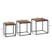 Satztisch >WL6.520< (3-teilig) in Sheesham - 40x42x40 (BxHxT)