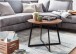 Couchtisch >WL6.526< in Sheesham, Massivholz / Edelstahl - 45x60cm (HxD)