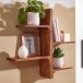 Wandregal >WL6.528< in Sheesham, Massivholz - 58x60x15cm (BxHxT)