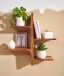 Wandregal >WL6.528< in Sheesham, Massivholz - 58x60x15cm (BxHxT)