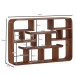 Wandregal >WL6.529< in Sheesham, Massivholz - 80x55x15cm (BxHxT)