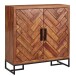 Schuhschrank >WL6.530< in Sheesham / Schwarz - 100x105x40 (BxHxT)