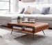 Couchtisch >WL6.534< in Sheesham, Massivholz / Edelstahl - 90x30x55cm (BxHxT)