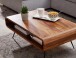 Couchtisch >WL6.534< in Sheesham, Massivholz / Edelstahl - 90x30x55cm (BxHxT)