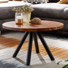Couchtisch >WL6.537< in Sheesham / schwarz,...