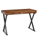 Schreibtisch >WL6.540< in Sheesham / schwarz - 120x78x55 (BxHxT)