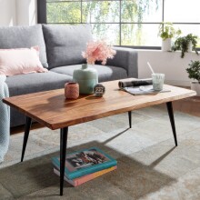 Couchtisch >WL6.543< in Sheesham / schwarz -...
