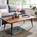 Couchtisch >WL6.543< in Sheesham / schwarz - 110x40x60 (BxHxT)