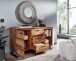 Sideboard >WL6.544< in Sheesham / schwarz - 145x82x45 (BxHxT)