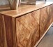 Sideboard >WL6.559< in Sheesham / schwarz - 123x70x45 (BxHxT)