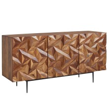 Sideboard >WL6.562< in Sheesham / schwarz -...