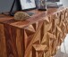 Sideboard >WL6.562< in Sheesham / schwarz - 144x72x47 (BxHxT)