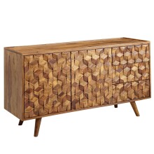 Sideboard >WL6.563< in Sheesham, Massivholz -...