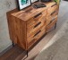Sideboard >WL6.564< in Sheesham / schwarz - 117x80x42 (BxHxT)