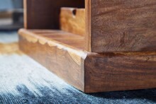 Truhentisch >WL6.565< in Sheesham / schwarz - 100x40x60 (BxHxT)