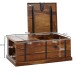Truhentisch >WL6.565< in Sheesham / schwarz - 100x40x60 (BxHxT)