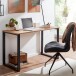 Schreibtisch >WL6.569< in Eiche Dekor, Holzwerkstoff - 120x76x60cm (BxHxT)