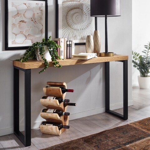 Konsolentisch >WL6.570< in Eiche Dekor, Holzwerkstoff - 120x76x39cm (BxHxT)