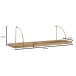 Wandboard >WL6.595< in Mango / gold, Massivholz / Metall - 60x25x22cm (BxHxT)