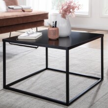 Couchtisch >WL6.603< in Schwarz, Metall -...