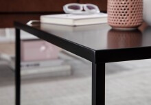 Couchtisch >WL6.603< in Schwarz, Metall - 60x40x60cm (BxHxT)