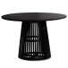 Esstisch >WL6.802< in Mango Schwarz, Massivholz - 77x12cm (HxT)