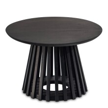 Couchtisch >WL6.810< in Mango Schwarz, Massivholz -...