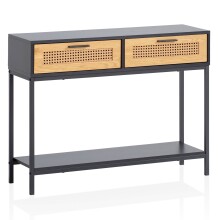 Konsolentisch >WL6.827< in Holz-Dekor / Schwarz -...
