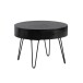 Couchtisch >WL6.836< in Mango Schwarz, Massivholz - 43x60cm (HxD)