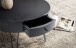 Couchtisch >WL6.836< in Mango Schwarz, Massivholz - 43x60cm (HxD)