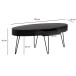 Couchtisch >WL6.837< in Mango Schwarz, Massivholz - 100x40x50cm (BxHxT)