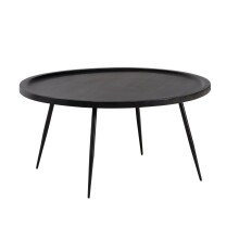 Couchtisch >WL6.838< in Mango Schwarz, Massivholz -...