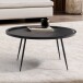 Couchtisch >WL6.838< in Mango Schwarz, Massivholz - 38x75cm (HxD)