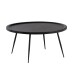 Couchtisch >WL6.838< in Mango Schwarz, Massivholz - 38x75cm (HxD)