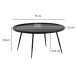 Couchtisch >WL6.838< in Mango Schwarz, Massivholz - 38x75cm (HxD)