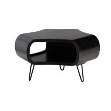 Couchtisch >WL6.840< in Mango Schwarz, Massivholz -...
