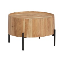 Couchtisch >WL6.844< in Akazie, Massivholz -...