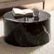 Couchtisch >MONOBLOC< in Marmor Optik schwarz, MDF - 30x60cm (HxD)