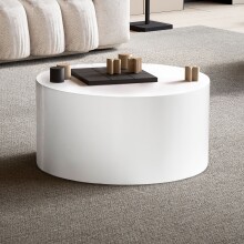 Couchtisch >MONOBLOC< in Weiß Hochglanz, MDF...