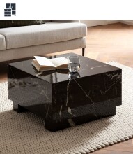 Couchtisch >MONOBLOC< in Marmor Optik schwarz,...