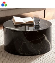 Couchtisch >MONOBLOC< in Marmor Optik schwarz, MDF...