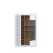 Wohnwand >LEFKADAS< (2-teilig) in weiss / Eiche Dekor - 195,4/61/41,4 cm (B/H/T)