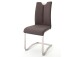 Freischwinger >Kerrin< (1 stk.) in braun / Edelstahl, bis 140kg - 45x102x58 (BxHxT)