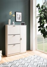 Schuhkipper >WL6.868< in Weiß, Holzwerkstoff - 90x120x24cm (BxHxT)