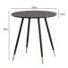 Esstisch >WL6.873< in Marmor-Optik Schwarz, Holzwerkstoff - 76x75cm (HxT)