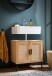 Waschbeckenunterschrank >WL6.875< in Eiche Dekor - 60x60x40 (BxHxT)