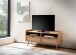 Lowboard >WL6.887< in Eiche-Dekor & Rattan, Holzwerkstoff - 120x56x39cm (BxHxT)